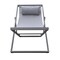 Armen Living Wave Outdoor Patio Aluminum Deck Chair in Gray Powder Coated Finish with Gray Sling Textilene LCWALOGR - alternate 2